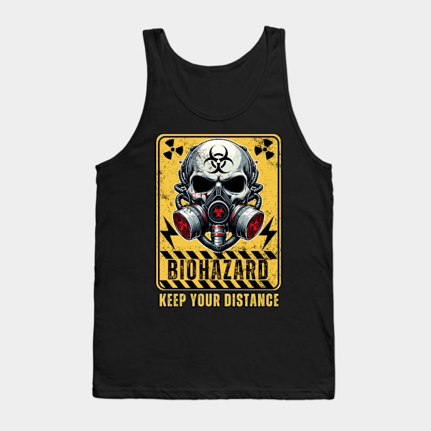 Biohazard Keep Your Distance Tank Top by InfiniteZone